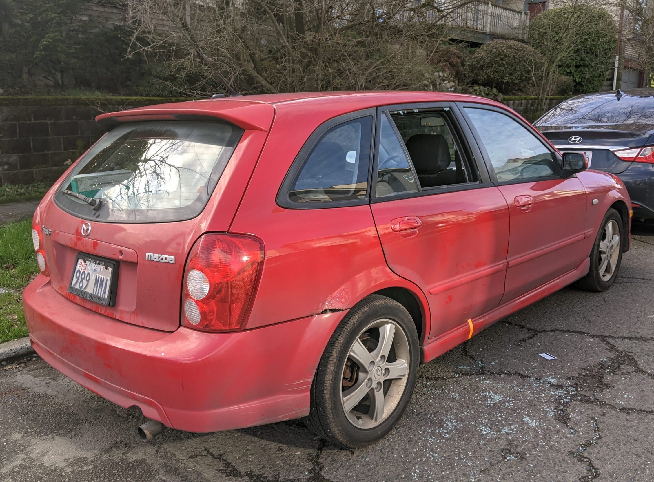 My car after it was broken into